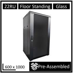 LDR Assembled 22U Server Rack Cabinet (L600mm x W1000mm x...