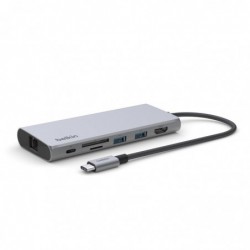 Belkin Connect USB-C® 7-in-1 Multiport Adapter - Grey...