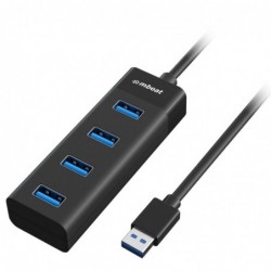 mbeat® 4-Port USB 3.0 Hub - Black USB 3.0 transfer speeds...