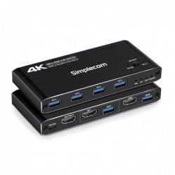 Simplecom KM420 2-Port HDMI KVM Switch HDMI 2.0 4K@60Hz...