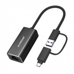 mbeat 2-in-1 USB 3.1 Gigabit LAN Adapter with USB-C...