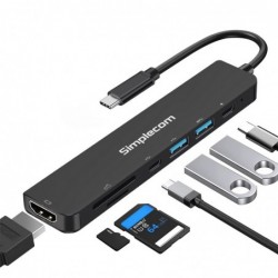 Simplecom CH547 USB-C 7-in-1 Multiport Adapter USB Hub...