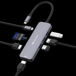 Verbatim USB-C Pro Multiport Hub 8 Ports,2 x HDMI, 3 x...