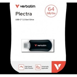 Verbatim Plectra USB-C Flash Drive Black 64GB