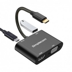 Simplecom DA440 4-in-1 USB-C Multiport Adapter with Power...