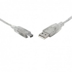 8Ware USB 2.0 Cable 3m A to B 5-pin Mini Transparent...