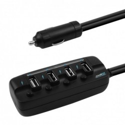 mbeat® 4 Ports USB Rapid Car Charger - 40W Rapid Smart...