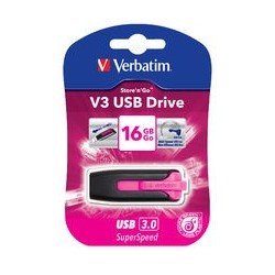 Verbatim 16GB V3 USB3.0 Pink Store'n'Go V3: Rectractable...