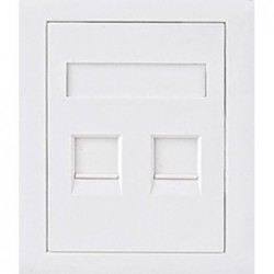 Astrotek CAT5e RJ45 Network Wall Face Plate 86x86mm 2...