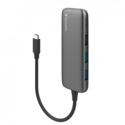 Verbatim USB-C Hub with 2 x USB-A 3.2 Gen 1 supports up...