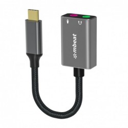 mbeat® Elite USB-C to 3.5mm Audio and Microphone Adapter...