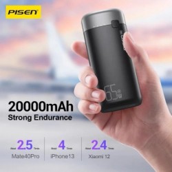Pisen Pro 20k mAh Laptop Power Bank (3 Port)   USB-C to...