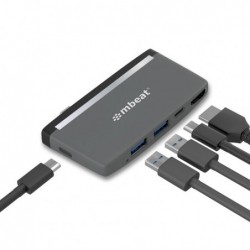 mbeat® Essential Pro  5-IN-1 USB- C Hub (4k HDMI Video,...