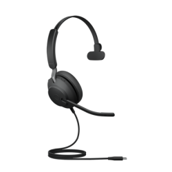 Jabra Evolve2 40 SE Wired USB-C UC Mono Headset, 360°...