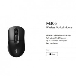 RAPOO M306 2.4 Wireless Optical Mice with Side FWD and...