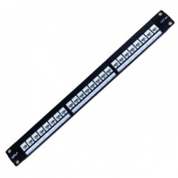 LDR 24 Port Cat6A UTP Patch Panel Rack Mount - 1U
