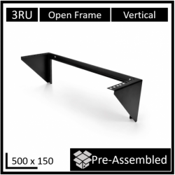 LDR Open Frame 3U Vertical Wall Mount Frame (500mm x...