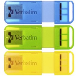 Verbatim Pop-Up 32GB USB 2.0 Triple Pack - Assorted...
