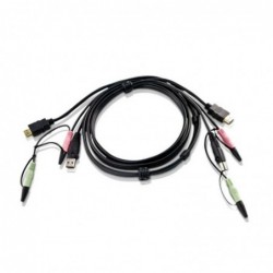 Aten KVM Cable 1.8m with HDMI, USB & Audio to HDMI, USB &...