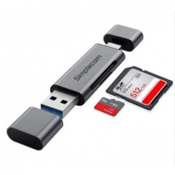 Simplecom CR402 SuperSpeed USB-C and USB-A SD/MicroSD...