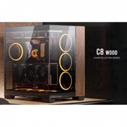 Antec C8 Wood ATX, E-ATX, Seamless Edge View Front and...