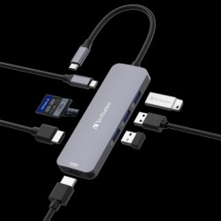 Verbatim USB-C Pro Multiport Hub 8 Ports,2 x HDMI, 3 x...