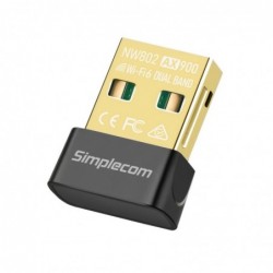 Simplecom NW802 AX900 Dual Band Wi-Fi 6 USB Wireless Nano...