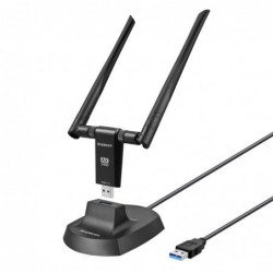 Simplecom NW811v3 AX5400 Tri-Band WiFi 6E USB Adapter...