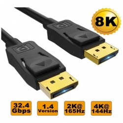 8Ware 3m Ultra 8K DisplayPort DP1.4 Cable - Male to Male...