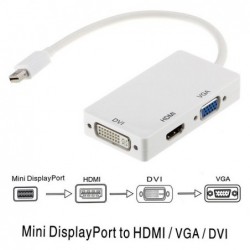 Astrotek 3 in1 Thunderbolt Mini DP DisplayPort to HDMI...