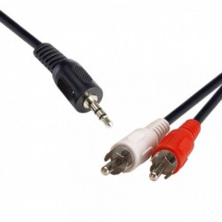 8Ware 3.5 Streo Plug to 2 x RCA Plug Male to Male Vadio...