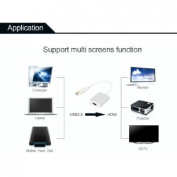 Astrotek USB 3.0 to HDMI Converter Cable Display Graphic...