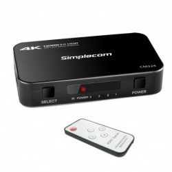 (LS)Simplecom CM324 4 Way HDMI 2.0 Switch 4 IN 1 OUT...