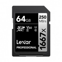 Lexar Professional 1667x 64GB SDXC™ UHS-II Card SILVER...