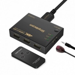 Simplecom CM303 Ultra HD 3 Way HDMI Switch 3 IN 1 OUT...