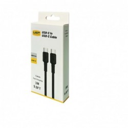 USP BoostUp Braided USB-C to USB-C Cable (3M) Black -3A...