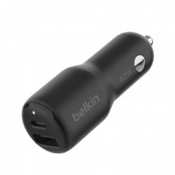 Belkin BoostCharge 42W Dual Car Charger - Black...