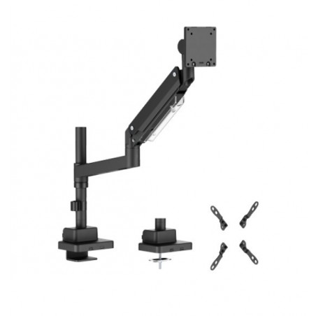 Brateck LDT80-C012P Super Heavy-Duty Pole-Mounted Gas Spring Monitor Arm, Matte Black, Fit Screen Size:	24'-57' Up to 27 KG
