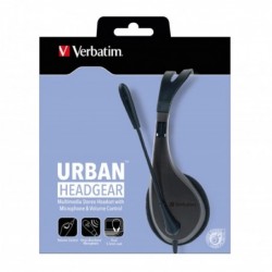 Verbatim Multimedia Headset with Microphone - 3.5mm Jack,...