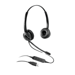 Grandstream GUV3000 Dual Ear USB Headset, Noise Canceling...