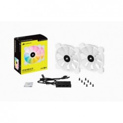 Corsair White SP140 RGB ELITE, 140mm RGB LED Fan with...