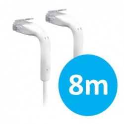 UniFi Patch Cable 8m White, Both End Bendable to 90...