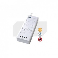 Sansai 6 Outlets & 4 USB Outlets Surge Protected...