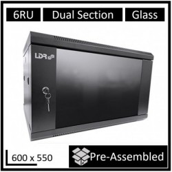 LDR Assembled 6U Hinged Wall Mount Cabinet (600mm x...