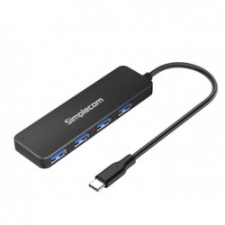 Simplecom CH340 Compact USB-C to 4 Port USB-A Hub USB 3.2...