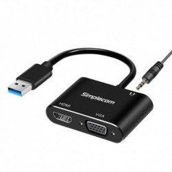 Simplecom DA316A USB to HDMI   VGA Video Card Adapter...