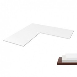 Brateck L-Shape(90°) Particle Board Desk Board White,...