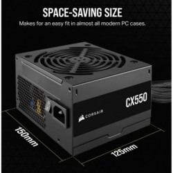 Corsair CX Series™ CX550 – 550 Watt 80 PLUS Bronze ATX...