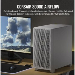 Corsair 3000D AIRFLOW Mid-Tower PC Case - White, ATX,...