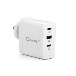 Oxhorn 100W USB GaN Type-C fast Charger, 2x USB-C, 1x...